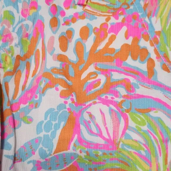 Lilly Pulitzer women's Callahan Shorts Scuba To Cuba Neon size 2 - Picture 3 of 8